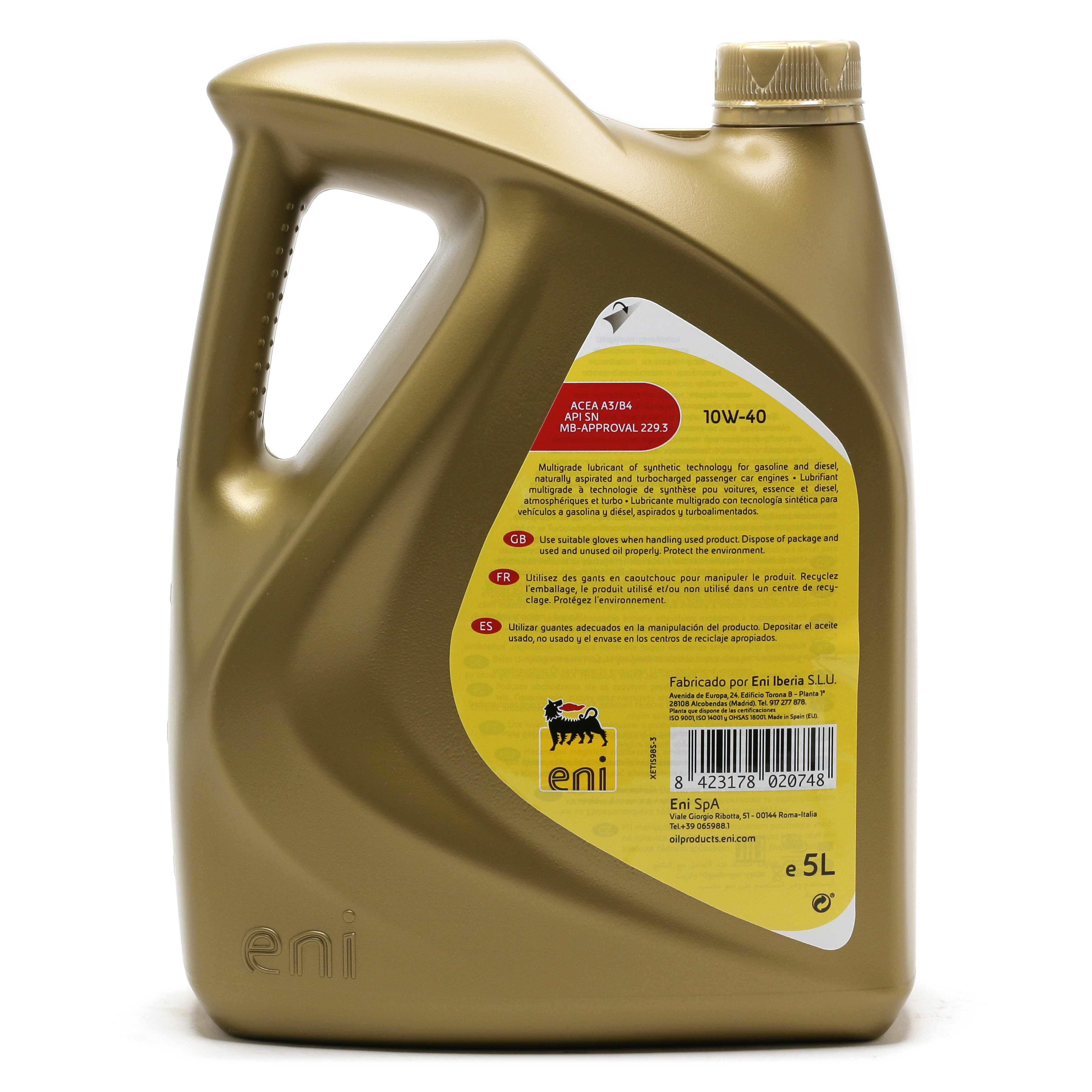 ENI i-Sint 10W-40 Diesel & Benziner Motoröl 5l Kanister